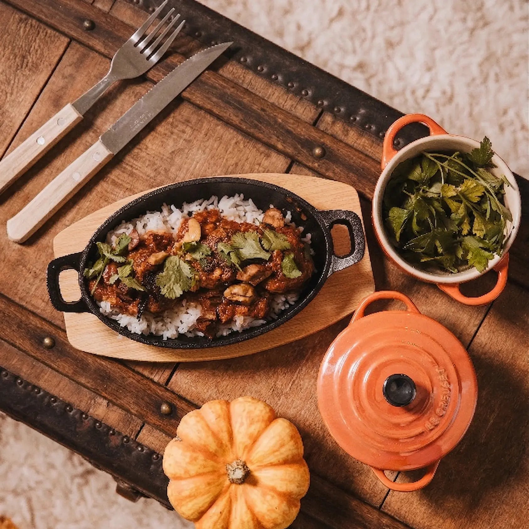 boulettes de bœuf aux aubergines et châtaignes