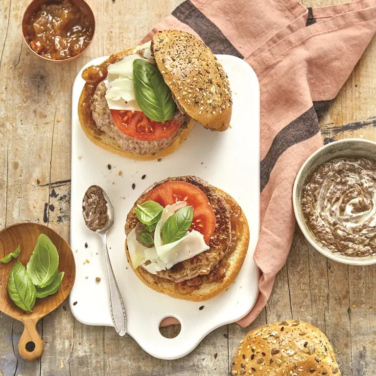 Lou burger à la tapenade noire