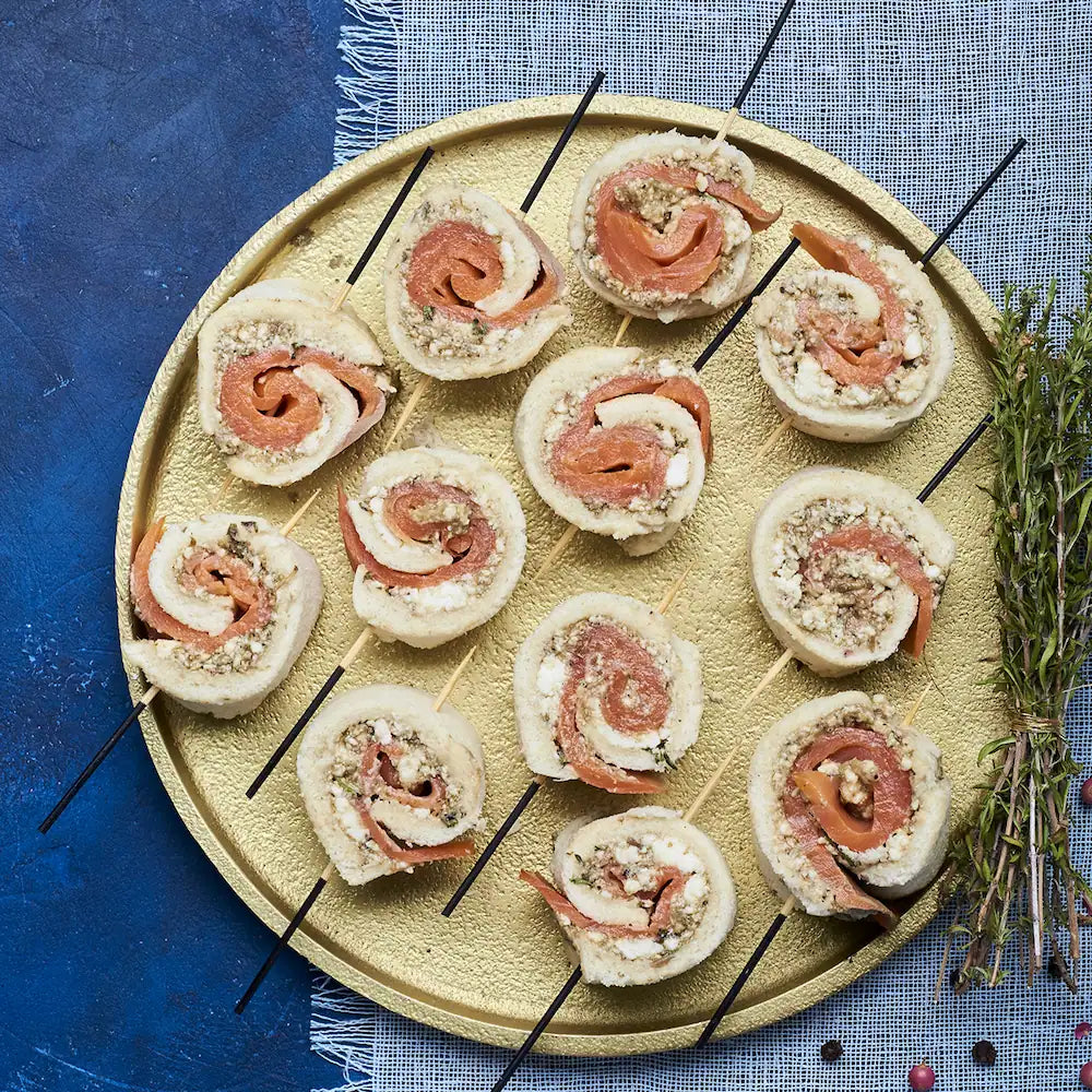 Makis au saumon et caviar d'aubergine