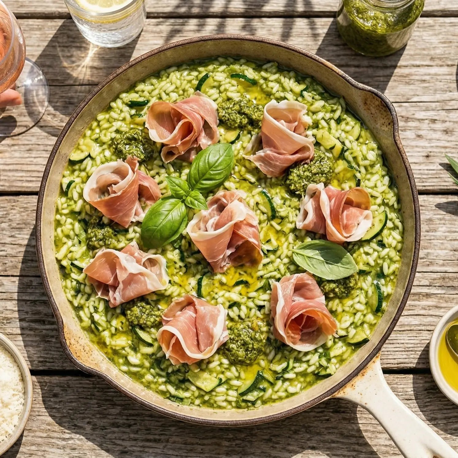 Risotto à la courgette et Pesto
