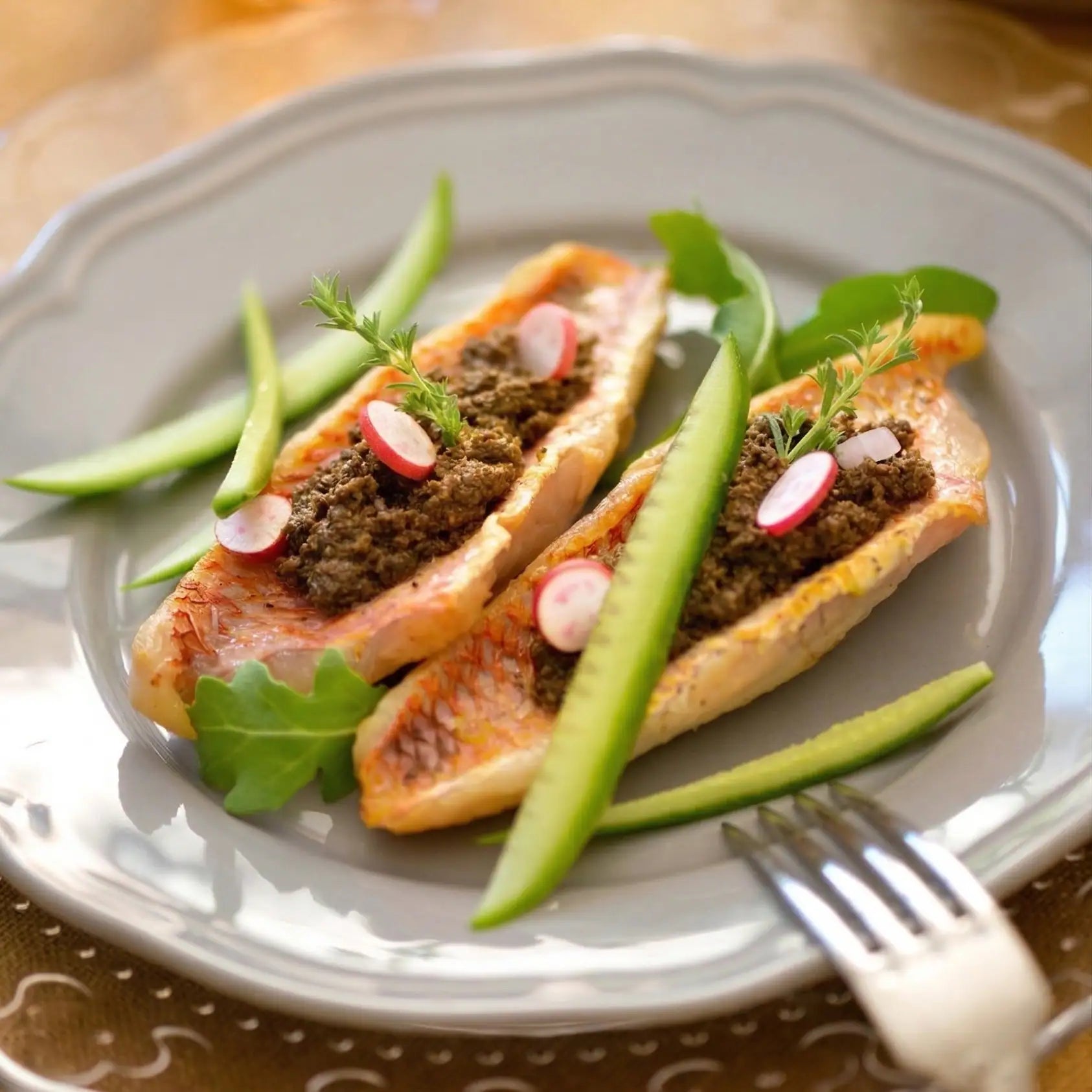 Filets de Rougets à la Tapenade Noire