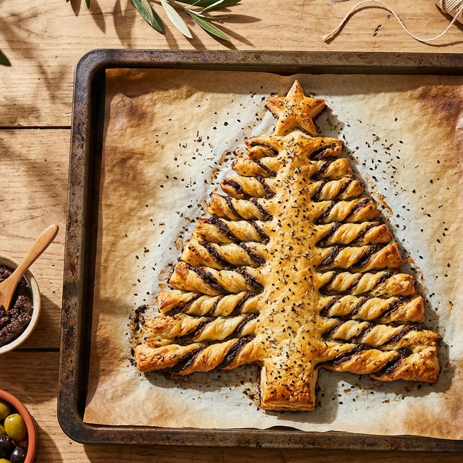 sapin gourmand à la tapenade noire