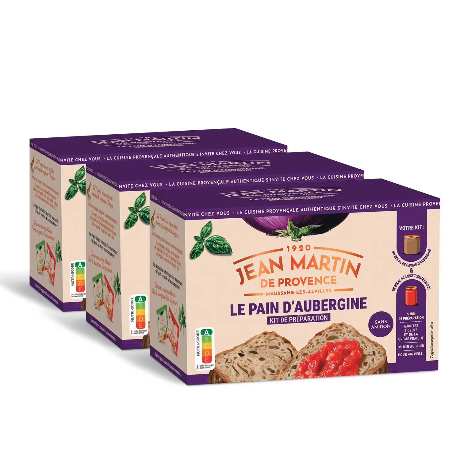 Trio Pain d'aubergine