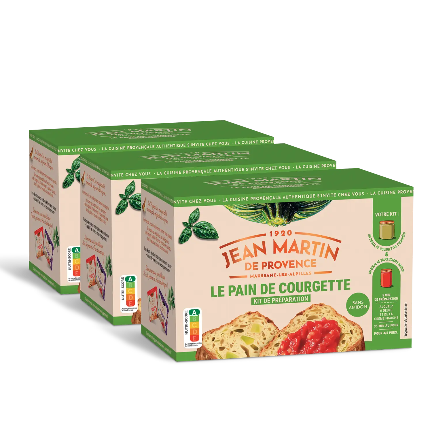 Trio de pain de courgette