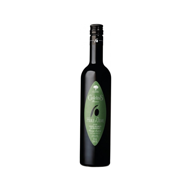 Green fruity olive oil in bottle 500ml