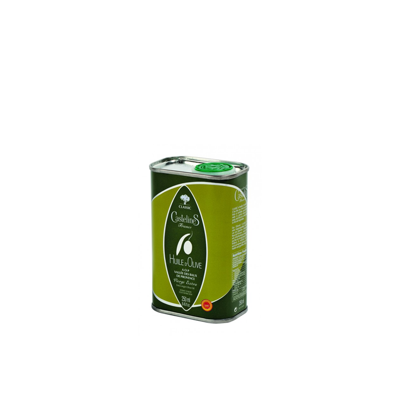 Green fruity olive oil in 250ml can