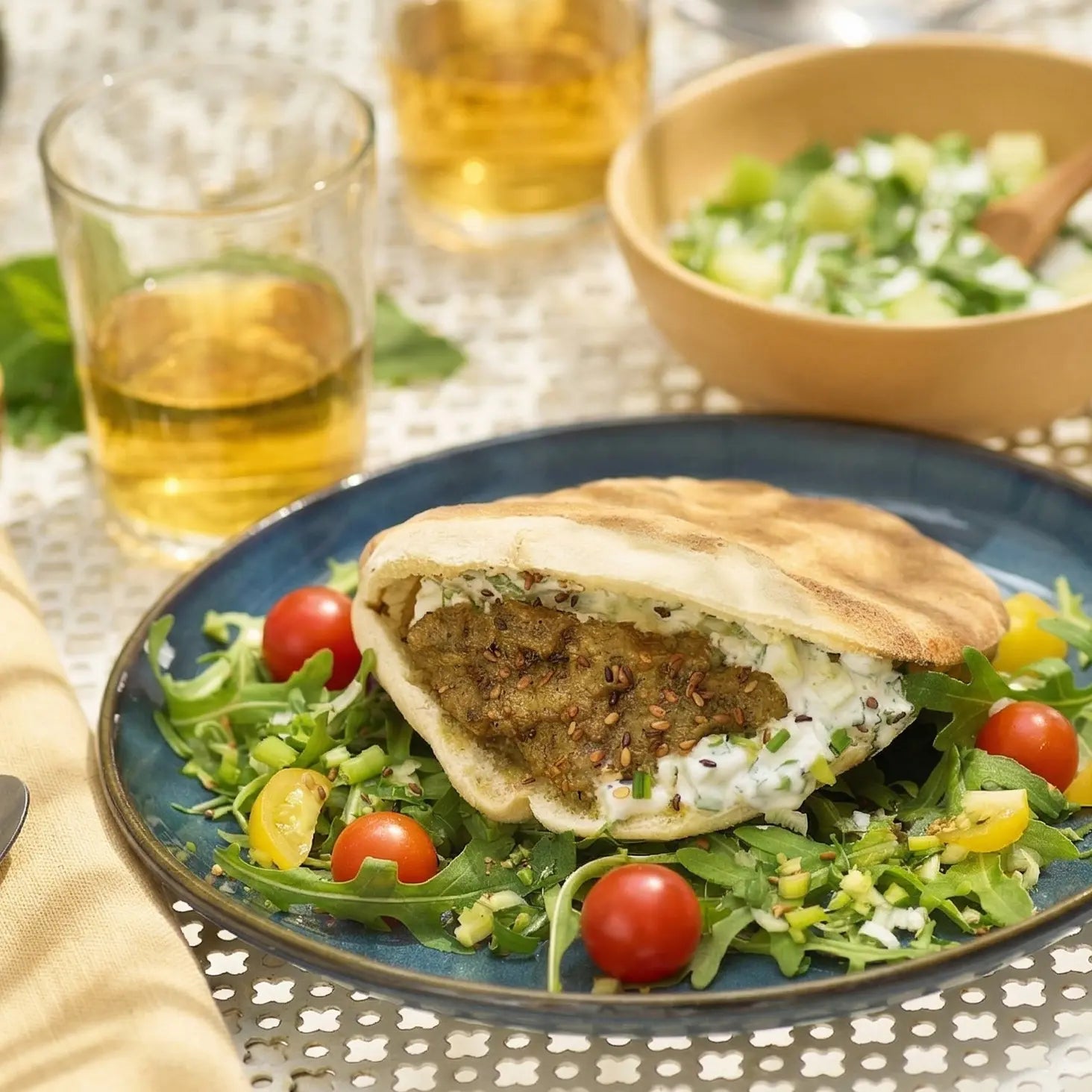 Pita au caviar d'aubergine