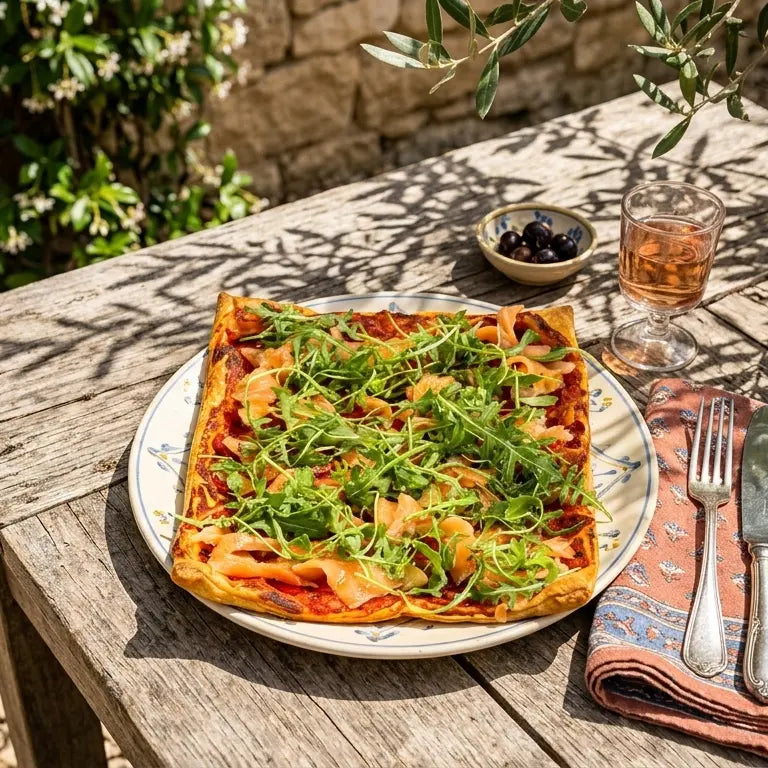 Tarte Poivronade au saumon fumé