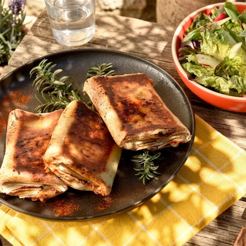 Quesadillas à la Crème d'aubergine