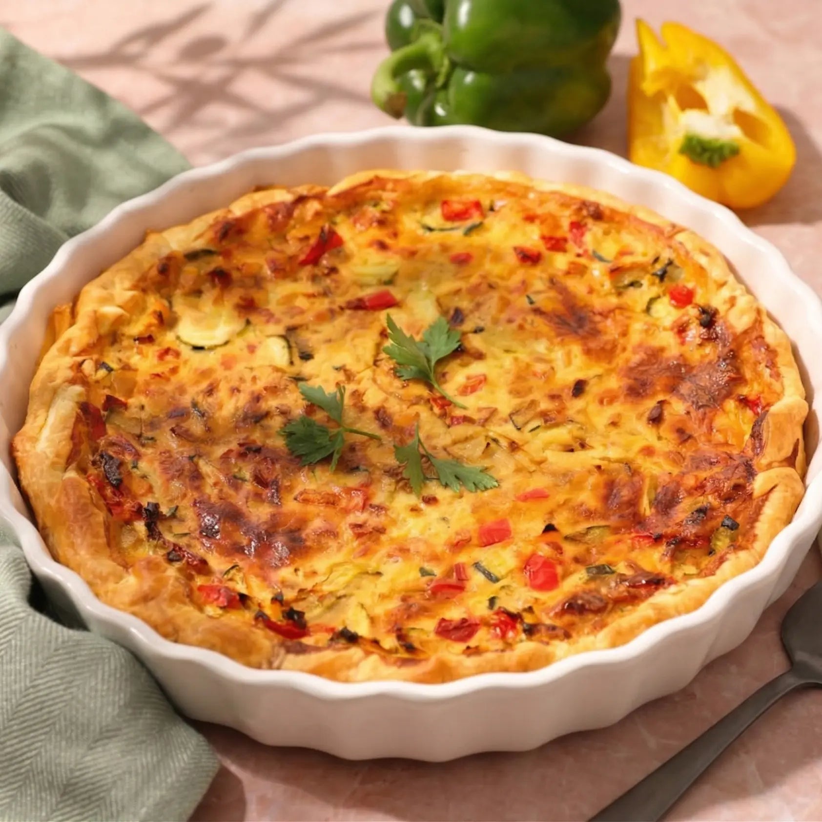 Quiche à la Poivronade et au saumon