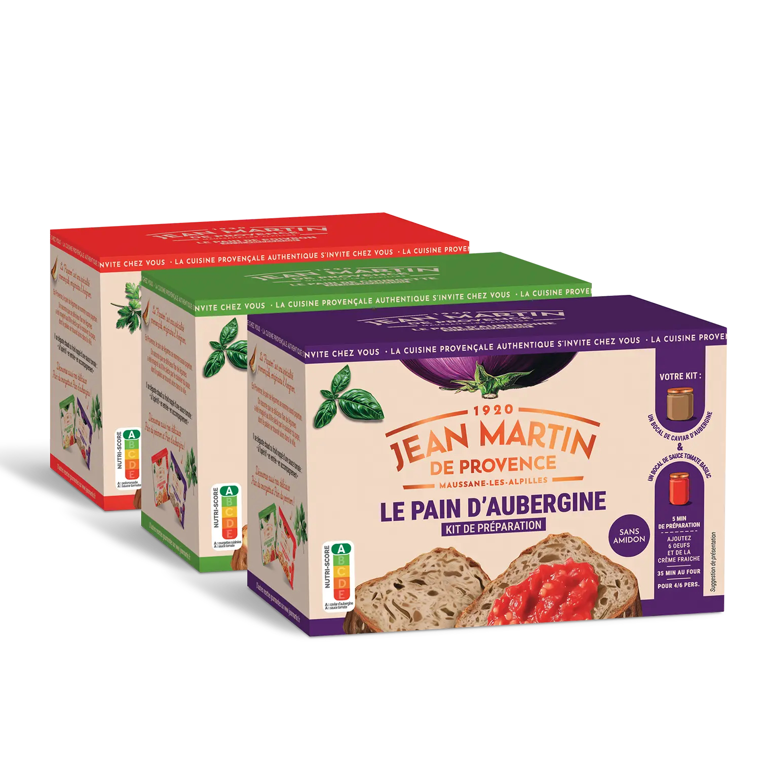 Trio de pains de légumes