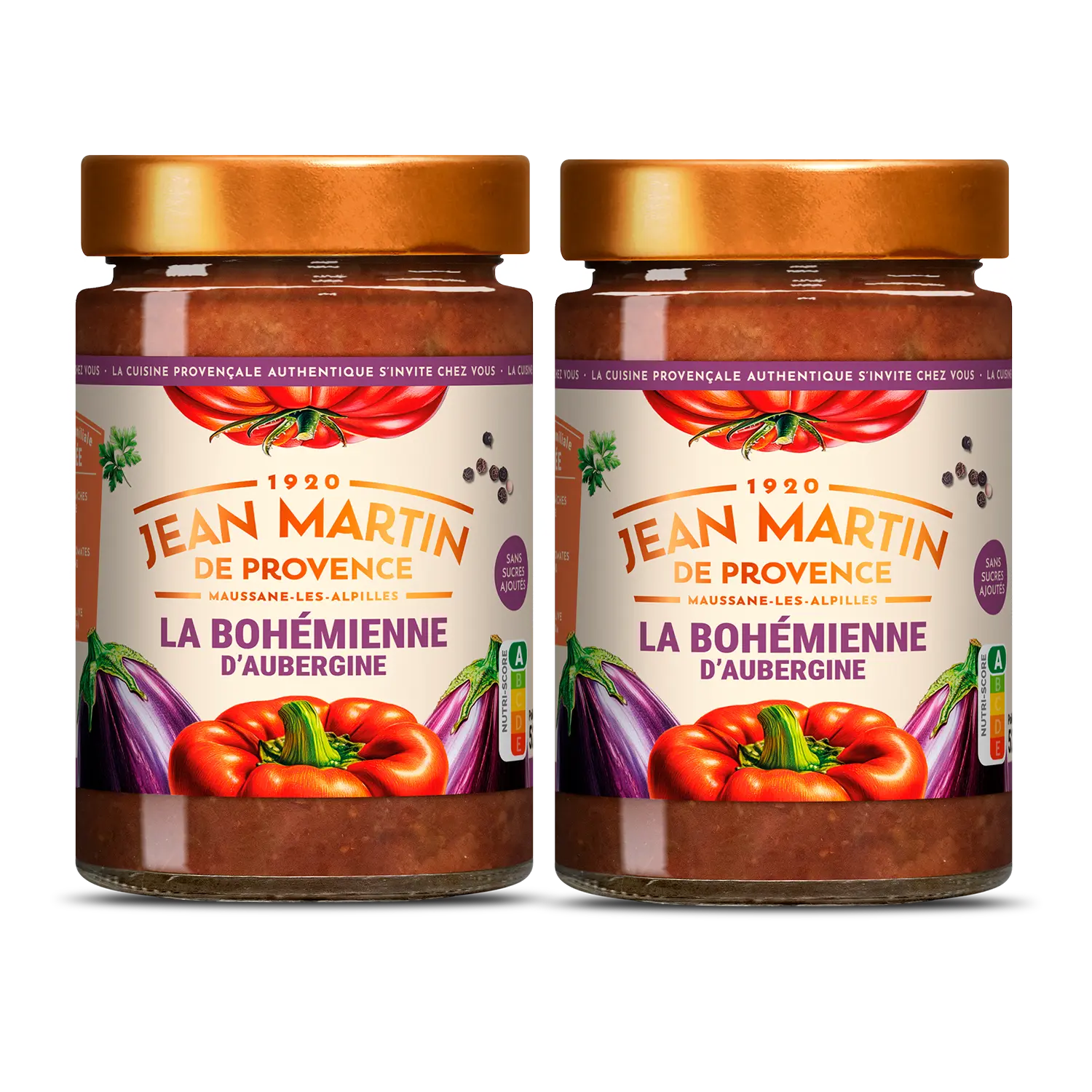 Lot de 2 Bohémienne d'aubergine
