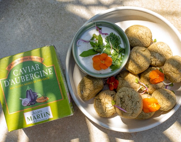 Falafel with eggplant caviar Jean Martin