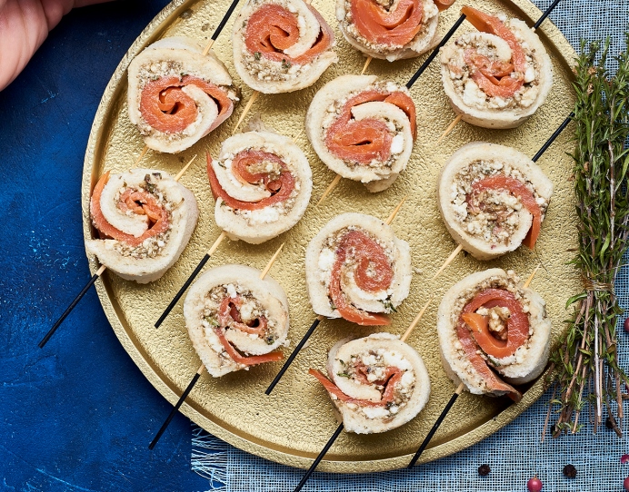 Salmon makis and eggplant caviar Jean Martin