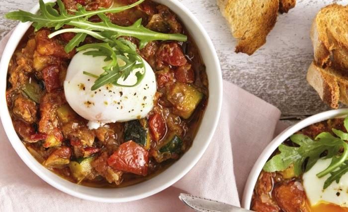 Œuf parfait à la ratatouille