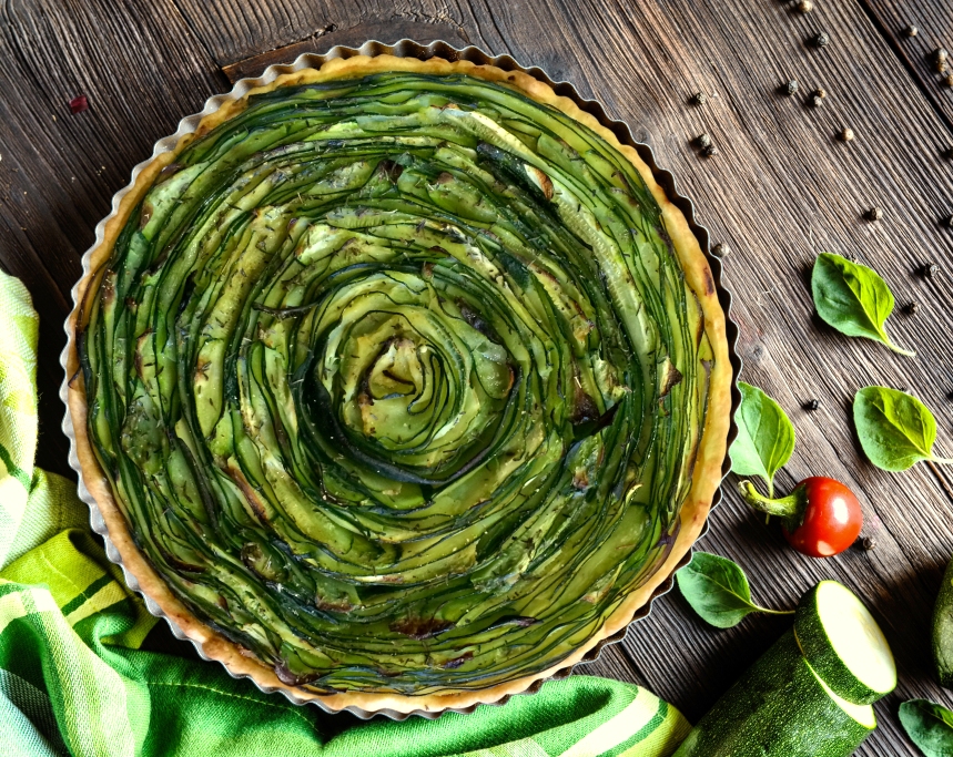 Recette de Tarte ruban à la courgette