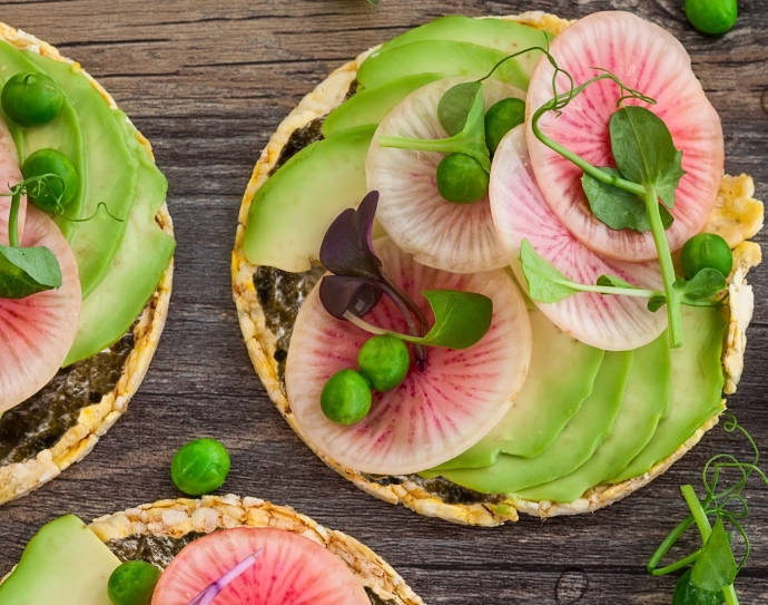 Tarte fine tapenade légumes croquants