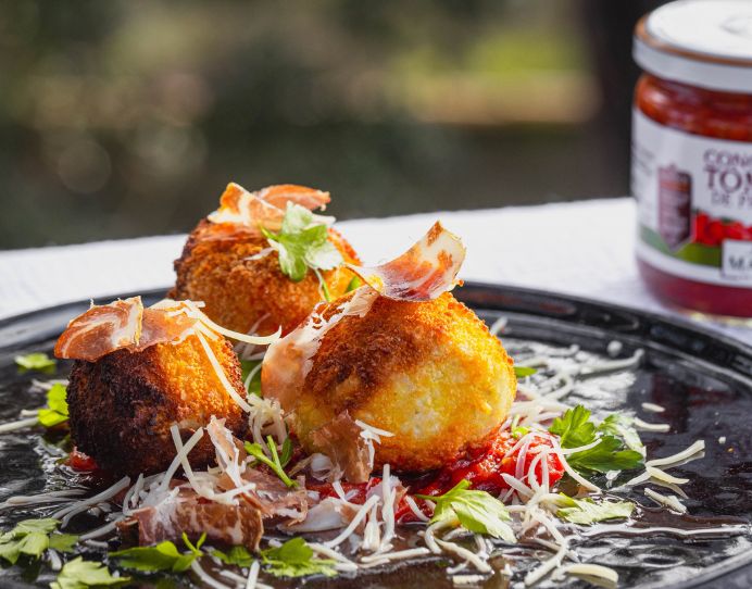 arancini tomate et jambon de Parme Jean Martin