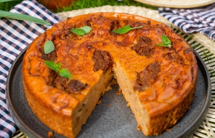 clafouti salé à la riste d'aubergine
