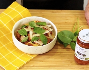 Gnocchi with eggplant riste