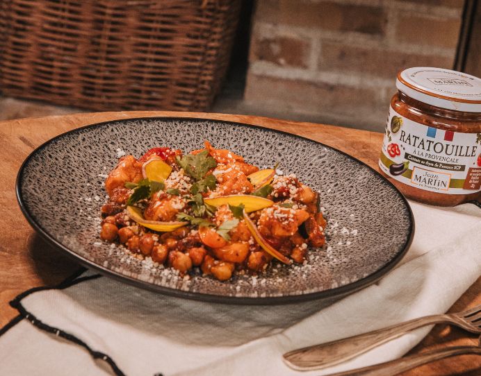 Recipe for sweet potato gnocchi, Ratatouille sauce Jean Martin