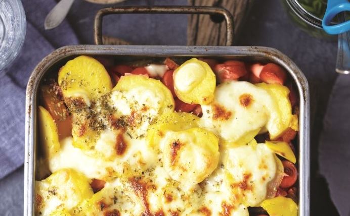 gratin pommes de terre à la ratatouille