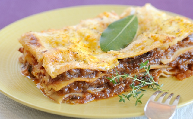 Lasagna recipe with eggplant riste