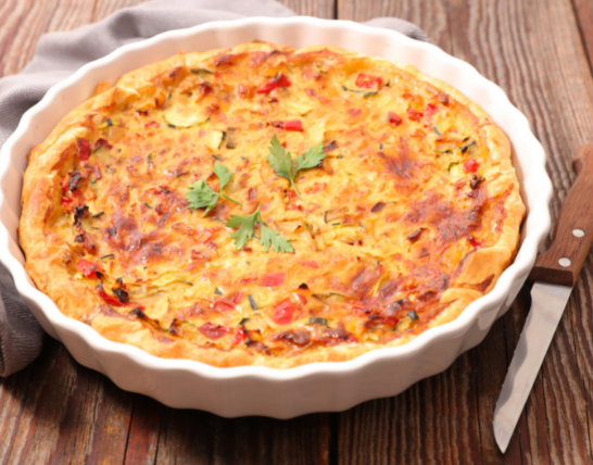 salmon pepper quiche