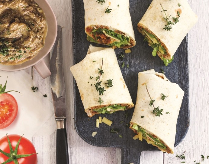 sunny vegetable wraps recipe