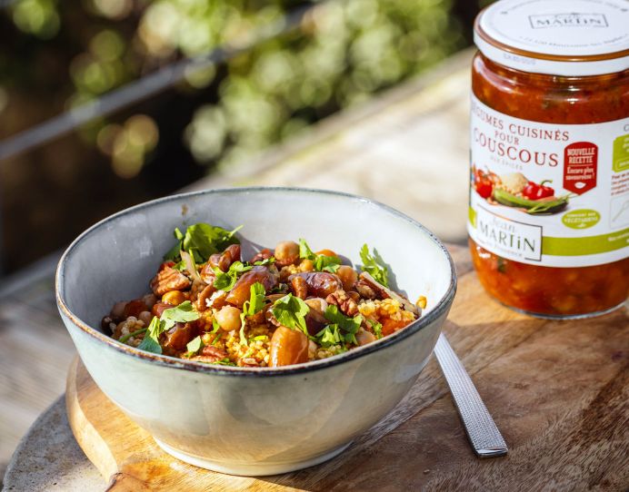 salade tiède de couscous à la pécan Jean Martin