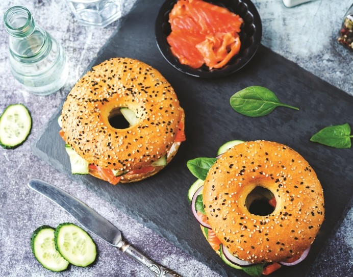 Recette de Bagel nord-sud au saumon