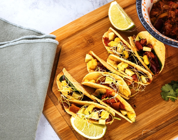 Vegetable Chili Tacos Recipe