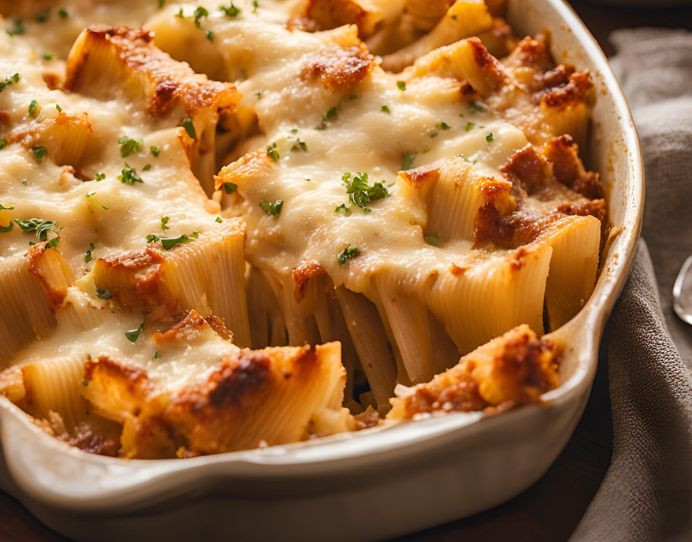 Rigatoni aux aubergines à la parmesane